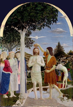 The Baptism of Christ Piero della Francesca circa 1448-1450